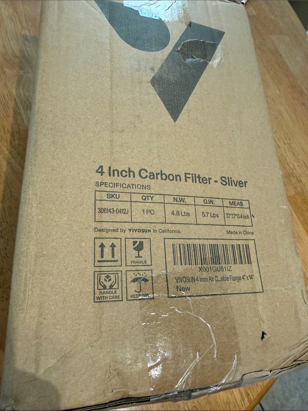 Vivo Silver 4-Inch Carbon Filter for Home Ventilation
